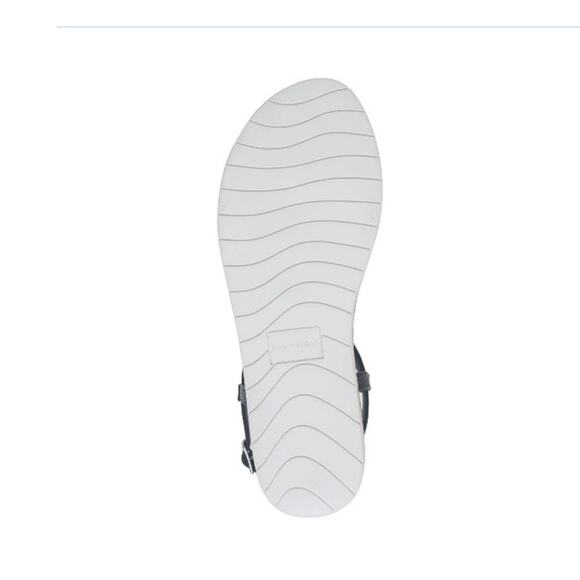 SUN + STONE Womens Black Flat Cushioned T-Strap Sandal / NEW / Size 10.5 - Picture 4 of 4